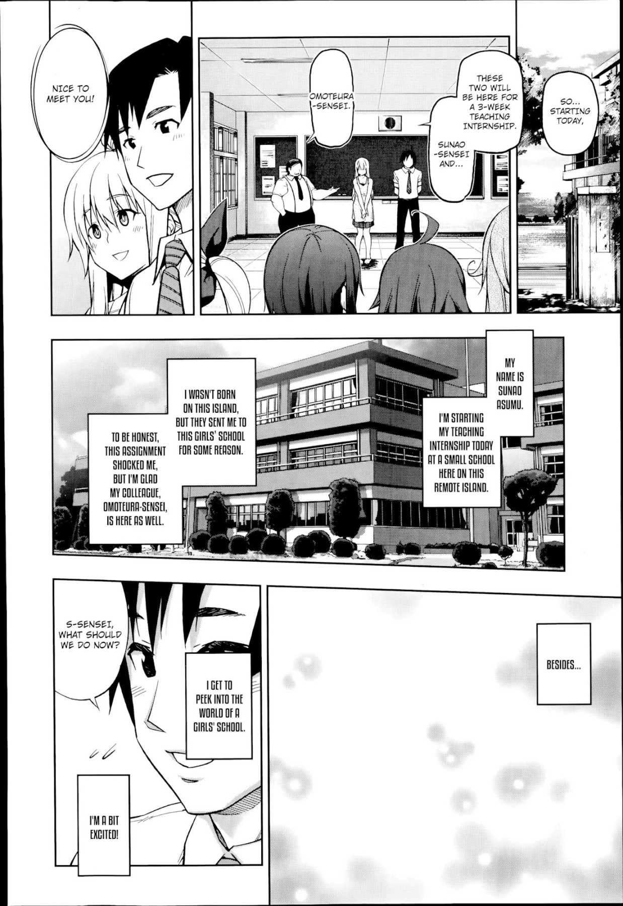 Hentai Manga Comic-Please Teach Me, Sensei Teaching Internship-Chapter 1-2